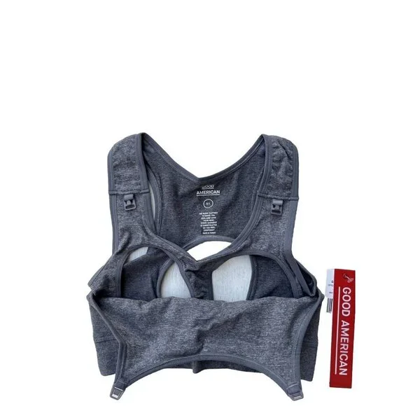 Good American Size 0/1 Maternity Seamless Nursing Bra XS/S Heather Grey - Picture 10 of 13